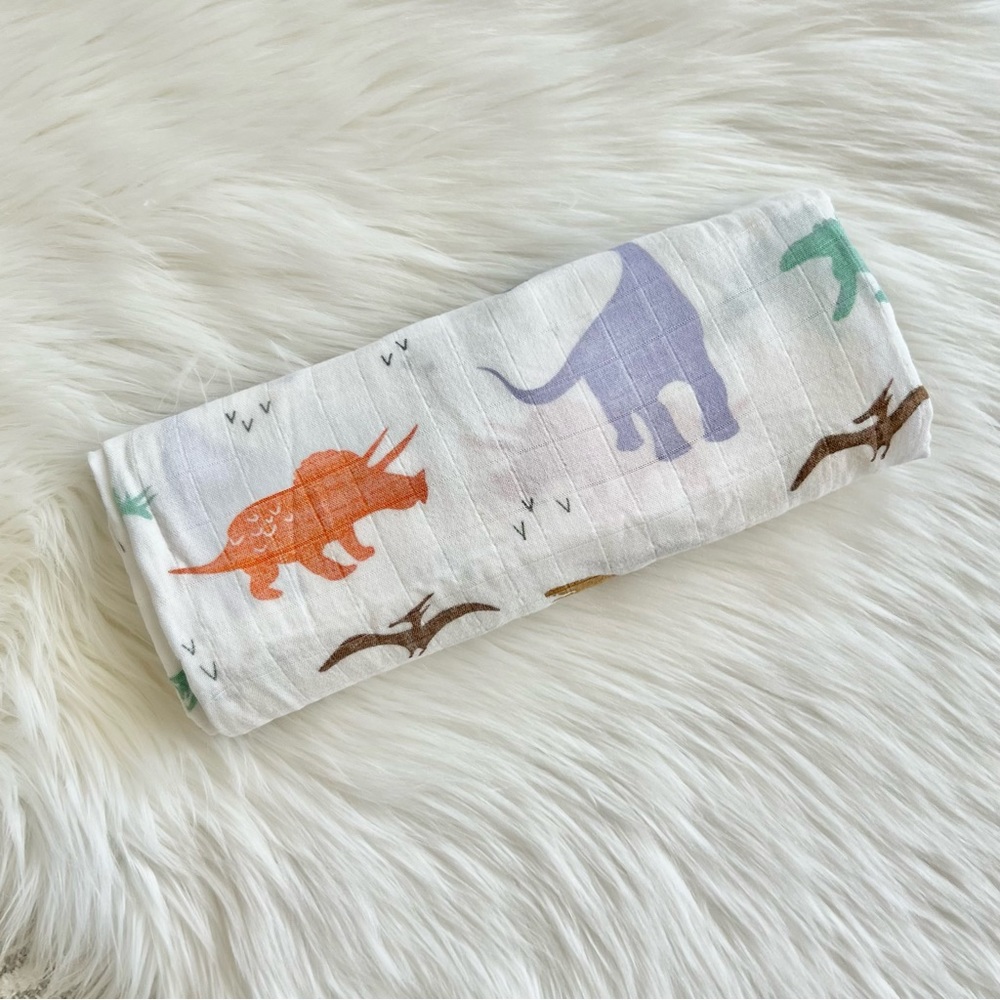 New dinosaur bamboo swaddle blanket